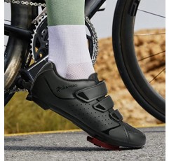 룩 델타 클리트가 포함된 남녀공용 사이클링 신발 - SPD 클립이 포함된 펠로톤 호환 스핀 슈즈 - 남성 여성용 실내 시마노 로드 자전거 신발