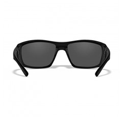 Wiley X Kobe 선글라스, 남성 및 여성용 ANSI Z87 안전 안경, 촬영, 낚시, 자전거 타기 및 익스트림 스포츠용 자외선 눈 보호, 블랙 프레임, 실버 플래시 틴티드 렌즈