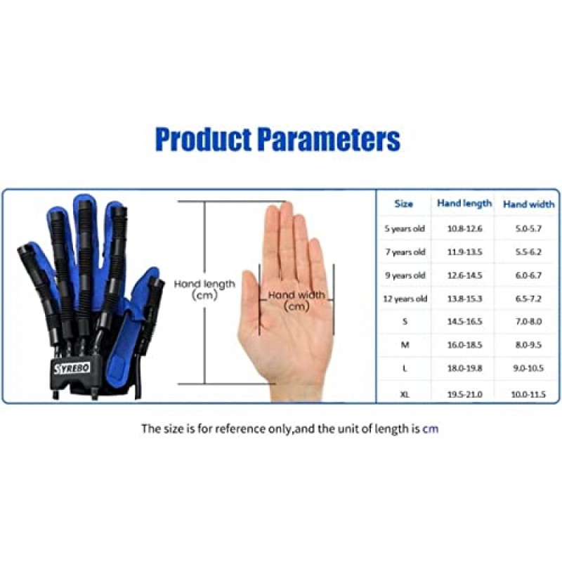 Syrebo 재활 로봇 장갑, C10 모델 편마비 손가락 재활 트레이너 로봇 장갑 가정용 뇌졸중 복구 장비