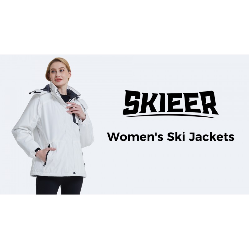 Skieer 여성용 방수 스키 재킷 따뜻한 겨울 코트 양털 스노우 보드 코트