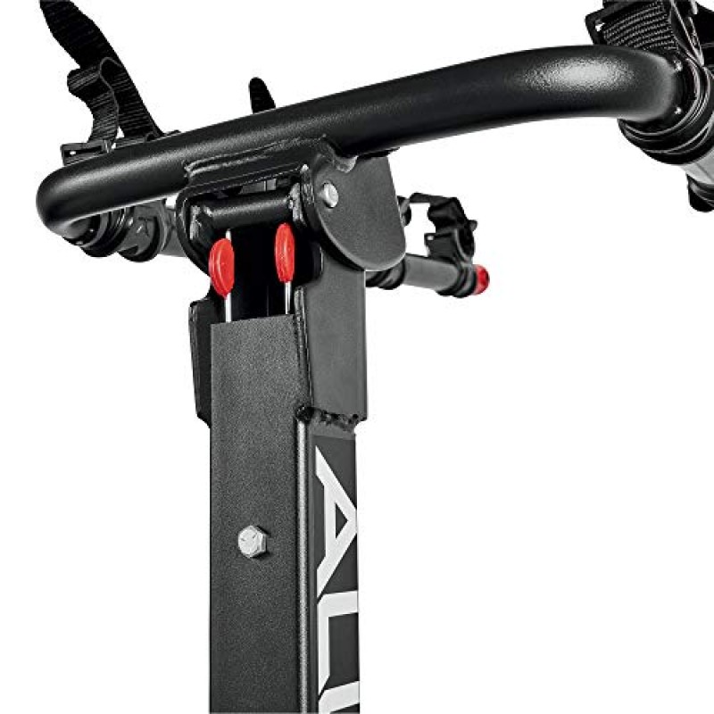 Allen Sports Deluxe+ 1 1/4인치 및 2인치 히치용 잠금식 퀵 릴리스 2자전거 캐리어, 모델 820QR, 검정색