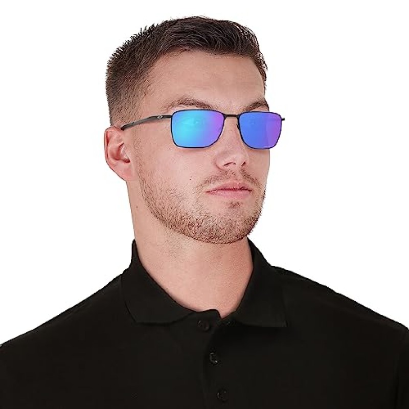 Oakley 남성 Oo4142 이젝터 직사각형 선글라스