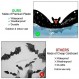 18PCS 교수형 박쥐, 야외 할로윈 장식, 어둠 속에서 빛나는 눈 스티커 75 쌍과 나무와 현관, 잔디밭을위한 낚싯줄 1 롤이있는 대형 비행 박쥐