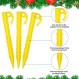 풍선 말뚝 및 밧줄, 플라스틱 텐트 말뚝 포함, 후크가 있는 밧줄 풍선 스파이크 크리스마스 할로윈 휴일 파티 장식 액세서리 정원 마당 홈 잔디 노란색(72개)