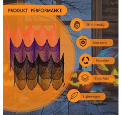 할로윈 소름 끼치는 천 30 x 72 인치 짜증나는 폴리 에스터 거즈 천 무서운 천 출입구 할로윈 장식 야외 마당에 대한 무시 무시한 패브릭 천을 매달려 홈 벽 장식 (12 개)