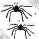 2팩 할로윈 털이 많은 거미, 무서운 대형 자이언트 거미 묘지, 유령의 집 액세서리, 실내/실외 으스스한 장면 파티 호의 장식(6.6FT + 5FT)을 위한 가짜 현실적인 할로윈 장식