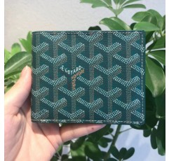 Goyard Goya 클립 지갑 클래식 남성 및 여성 가죽 프린트 짧은 접이식 카드 홀더 다기능 동전 지갑