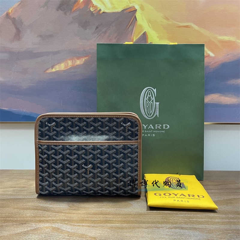 프랑스 구매대행 Goyard/Goya 프린트 세면용품 가방 클러치백 화장품 가방 남성과 여성을 위한 작은 사각형 가방 같은 스타일