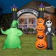 Jack & Oogie Boogie Archway 크리스마스 전 풍선 악몽 실내 및 실외 사용을 위한 장식 LED 조명이 내장된 마당 장식 간편한 설치 101인치 높이(2개) 수리 패치 번들