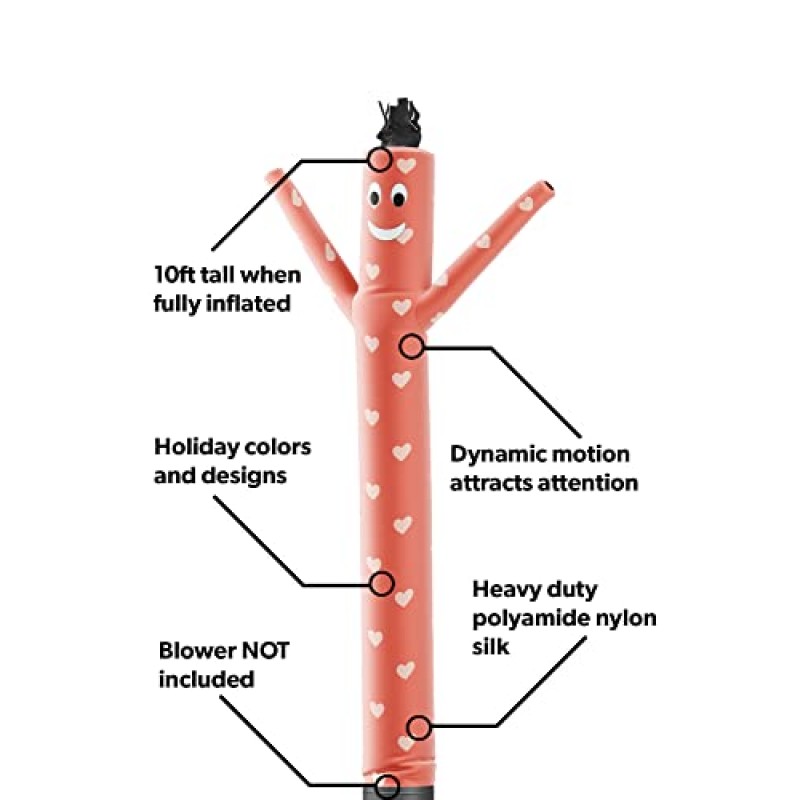 LookOurWay 휴일 테마 10피트 높이의 에어 댄서 풍선 튜브맨 부착물(송풍기 없음)