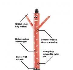 LookOurWay 휴일 테마 10피트 높이의 에어 댄서 풍선 튜브맨 부착물(송풍기 없음)