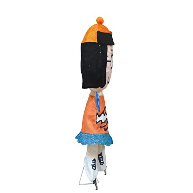 PRODUCTWORKS 32인치 땅콩 3D 조명 LED 휴일 크리스마스 야드 장식 스케이트 Marcie, 오렌지