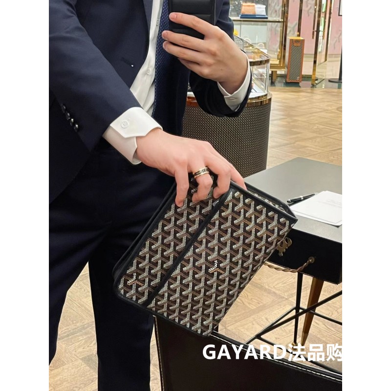 Goyard/Goya 여성용 가방에 적합 Y자형 노안 모두 인쇄된 내부 및 외부 구획 여행용 수납 가방 손 세면도구 가방