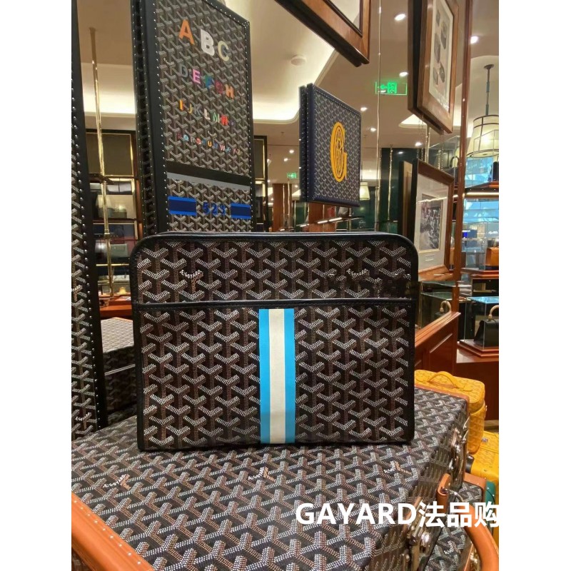 Goyard/Goya 여성용 가방에 적합 Y자형 노안 모두 인쇄된 내부 및 외부 구획 여행용 수납 가방 손 세면도구 가방