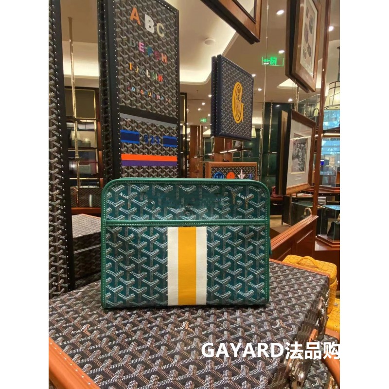 Goyard/Goya 여성용 가방에 적합 Y자형 노안 모두 인쇄된 내부 및 외부 구획 여행용 수납 가방 손 세면도구 가방