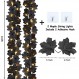 2 팩 조명 할로윈 검은 화환 홈 장식, 총 20피트 60 LED 가을 조명 단풍나무 배터리 작동 실내 야외 할로윈 가을 정문 벽난로 배경 홈 장식