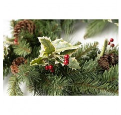 CraftMore Blakeley Pine Garland with Holly 6피트