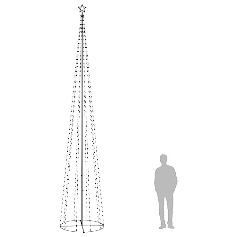 크리스마스 콘 트리 차가운 흰색 732 LED 5x16피트, 크리스마스 장식 크리스마스 조명 화환 크리스마스, 할로윈, 추수감사절, 설날에 적합