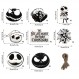 48Pcs 할로윈 잭 악몽 나무 매달려 장식품 Skellington 미니어처 크리스마스 트리 Decors 크리스마스 파티 장식 밧줄