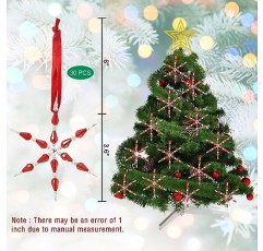 성인 어린이를 위한 크리스마스 공예, 30 세트 눈송이 크리스마스 파란색 장식 키트 만들기, 크리스마스 트리 장식용 눈송이 장식품 휴일 공예 크리스마스 파티 용품(조립 필요)