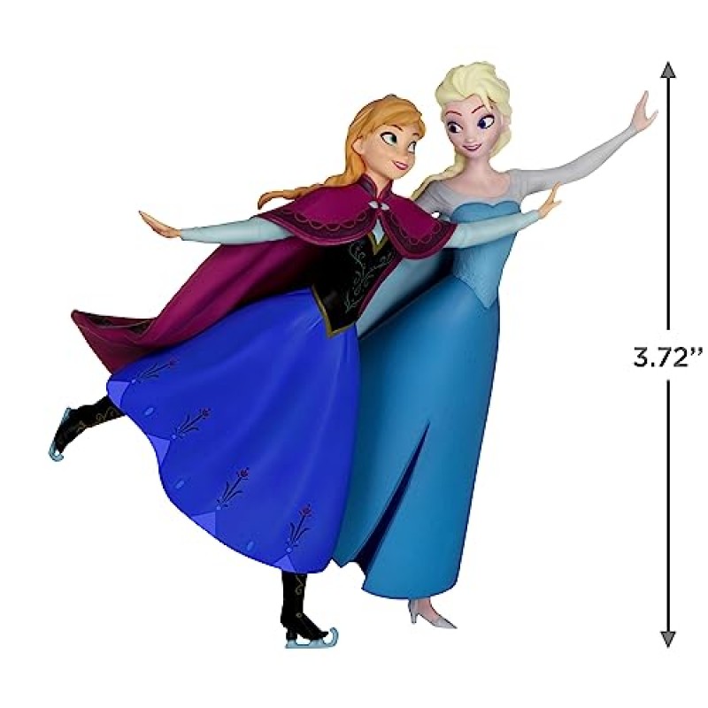홀마크 기념품 크리스마스 장식품 2023, 디즈니 겨울왕국 10주년 기념 두 자매, 한 마음, 디즈니 팬을 위한 선물