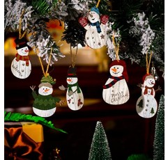 눈사람 크리스마스 트리 장식품 장식 크리스마스 트리 나무 교수형 장식품 겨울 눈사람 크리스마스 트리 장식용 끈이 있는 장식품 크리스마스 휴일 파티 호의 용품 (72)