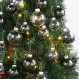24PCS 할로윈 공 장식품 2.4 '비산 방지 할로윈 나무 장식품 세트 할로윈 크리스마스 트리 파티 휴일 장식, Briful에 대 한 검은색과 분명 장식 매달려 장식품