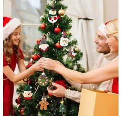 8 조각 3D 크리스마스 트리 장식품 세트, 펠트 크리스마스 산타 엘프 눈사람 사탕 지팡이 장식품, 크리스마스 스타킹, 크리스마스 트리 파티 (눈사람)를위한 그놈 펠트 장난감 장식