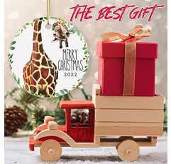 재미있는 기린 메리 크리스마스 장식품 - 2023년 크리스마스 기념품, 소년을 위한 최고의 선물, 크리스마스 트리 장식