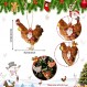 30 PC의 크리스마스 치킨 나무 장식품 세트 재미 있은 크리스마스 치킨 장식 치킨 휴일 장식 크리스마스 스카프 치킨 장식품 파티 크리스마스 트리에 대한 치킨 크리스마스 장식품