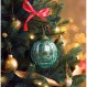 크리스탈 블루 수은 유리 장식품 4개 세트(3.15인치 홈이 있는 크래클 볼) - 크리스마스 트리, 크리스마스 장식품, 선물 및 가정 장식에 적합