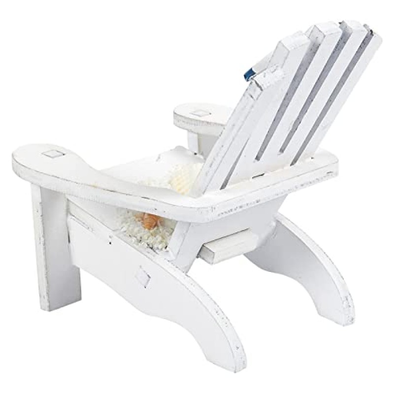 욕실용 미니 해변 의자 4개 세트, 항해용 홈 장식, 바다 장식(4인치)