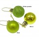 24개 크리스마스 공 싸구려, 작은 크리스마스 트리 장식(작은 크기, 라임 그린)을 위한 1.2" 비산 방지 모듬 플라스틱 교수형 공 펜던트