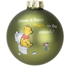 Tree Buddees 숲에서 곰 푸우를 하나요? ~ 재미있는 곰돌이 푸 푸핑 유리 크리스마스 장식품