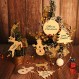 나무 장식품 – 크리스마스 트리용 100개 장식품 장식 키트 – 끈이 달린 미니 나무 장식 – 하트, 벨, 천사, 나무, 별, 눈송이, 눈사람 모음 팩
