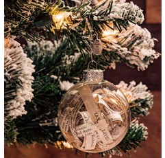 Dorinta 수제 골동품 구출 성경 유리 글로브 크리스마스 장식품 - 신앙의 매력이 있는 나무 장식 - 집, 방, 사무실, 교회를 위한 걸이 액세서리 - 친구, 가족, 목사를 위한 독특한 선물