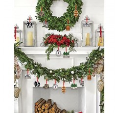 하이킹 크리스마스 장식품 등산객 캠핑카를 위한 나무 교수형 컬렉션 크리스마스 크리스마스 트리 홈 장식 모험 야외 캠핑 파티 호의 16개 세트