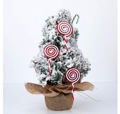 크리스마스 롤리팝 장식 크리스마스 트리 사탕 지팡이 장식 홈 파티용 아크릴 흰색 및 빨간색 장식(18개, 4.92 x 2.17인치)