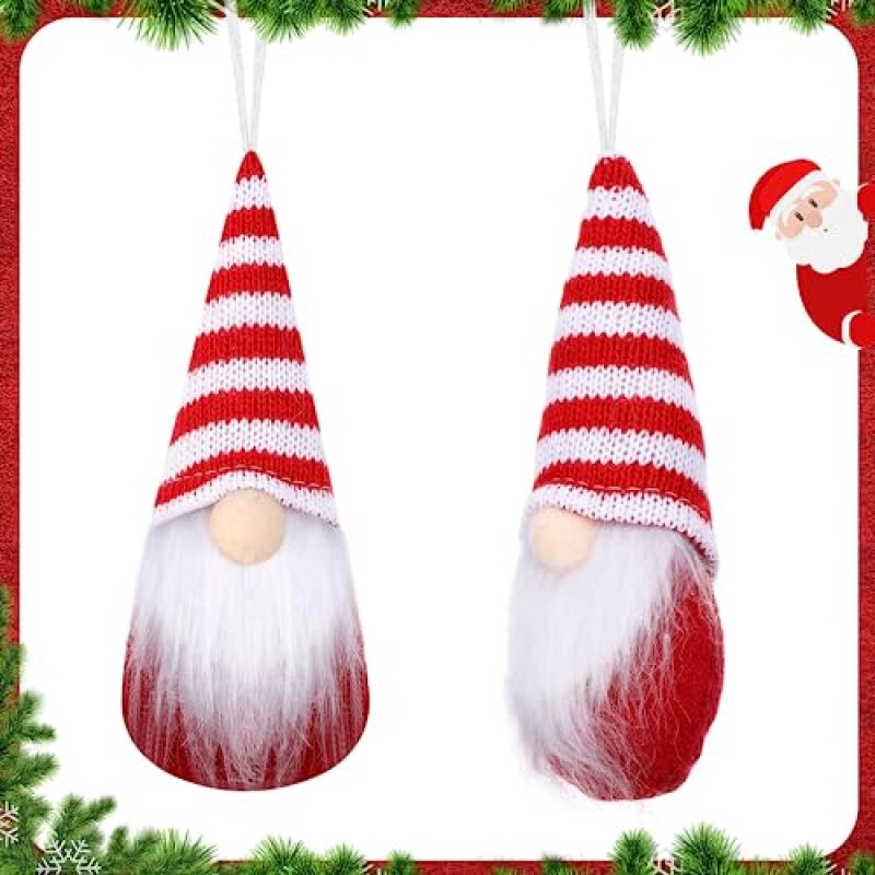 36 조각 크리스마스 트리 매달려 산타 격언 장식품 스웨덴 수제 격언 산타 엘프 플러시 매달려 휴일 그놈 수제 스웨덴어 가정 장식 휴일 장식
