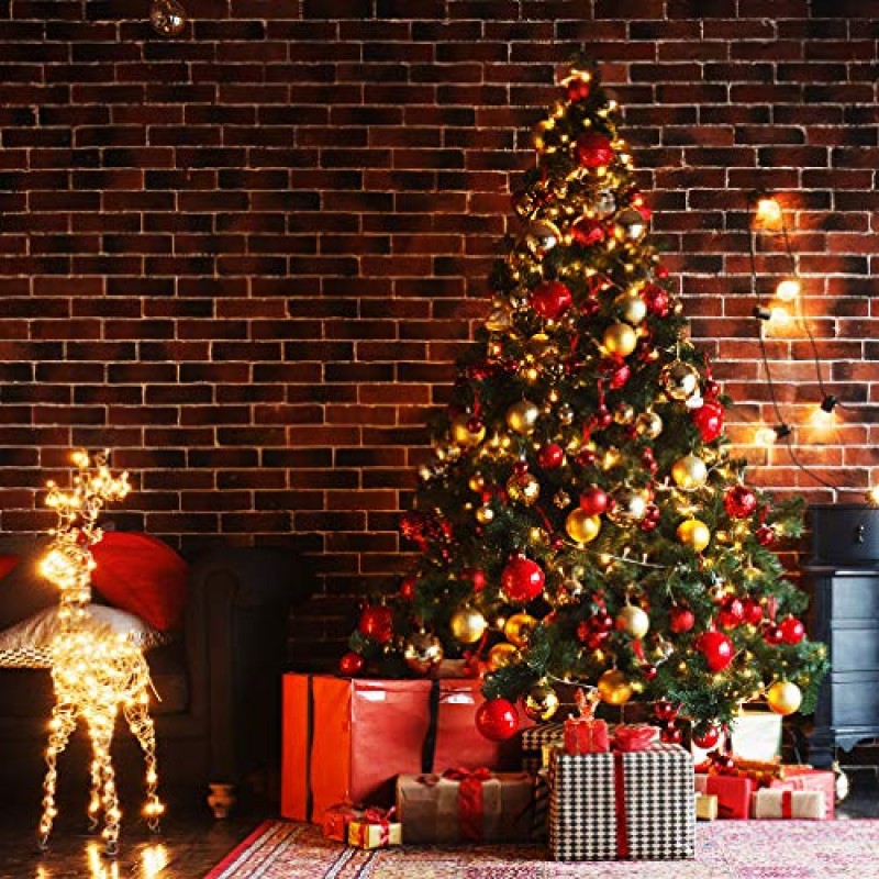 Walsport 크리스마스 공 장식품 크리스마스 트리, 36ct 플라스틱 비산 방지 싸구려 컬러 및 반짝이 크리스마스 파티 장식 1.6 인치 세트