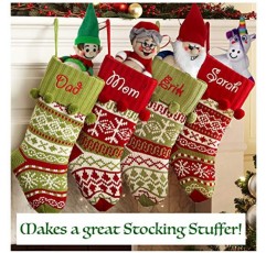 방귀 엘프 크리스마스 장식품 - 재미있는 크리스마스 트리 장식 - 스타킹 속 물건 - 장난스럽지만 멋진 개그 선물 - 당신이 그의 몸을 누를 때 노래 데크를 방귀 뀌는 사람 - 4x10인치 크기