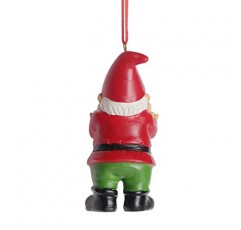 Gnometastic Holiday Double Bird Gnome 장식품, 3.5 인치 - 나무 및 휴일 홈 장식을 위한 부적절하고 재미있는 크리스마스 장식품