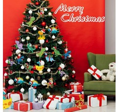 24 조각 어린이를위한 크리스마스 공룡 장식 크리스마스 트리 토퍼 나무 재미있는 크리스마스 트리를위한 장식품을 걸고 크리스마스 파티 장식 (세련된 스타일)을위한 나무 장식품 세트