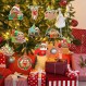 24 조각 나무늘보 크리스마스 장식품, 크리스마스 트리 장식을 위한 밧줄로 장식을 거는 나무늘보 크리스마스 장식품, 나무늘보 애인 선물 크리스마스 매달려 장식품 파티 용품(나태)