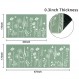 세이지 그린 주방 매트 러그 2 식물 꽃 나비 주방 러그 세트 러너 주방 장식 액세서리 물건, 주방 러그 매트- 가정용 주방 대형 17x30 및 17x47 인치 용 러그 잎