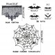 Anditoy 6 팩 할로윈 장식 세트 스파이더 웹 식탁보 벽난로 스카프 러너 라운드 거미줄 테이블 커버 전등갓 도어 커튼 할로윈 장식 실내 파티 용품에 대한 24pcs 3D 박쥐