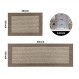 COSY HOMEER 48x18 인치/28X18 인치 주방 러그 매트 100% 폴리프로필렌으로 제작 2개 부드러운 주방 매트 미끄럼 방지 및 기계 세탁 가능, 갈색 전문