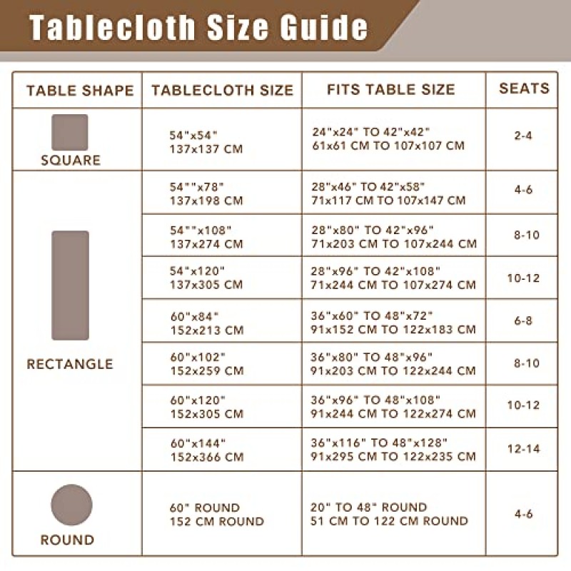 Fitable 인조 리넨 식탁보 직사각형 60 x 102 인치 - 6 팩 6피트 테이블용 중립 테이블 의류, 식사, 파티, 결혼식, 연회, 뷔페용 자연 인조 삼베 테이블 커버