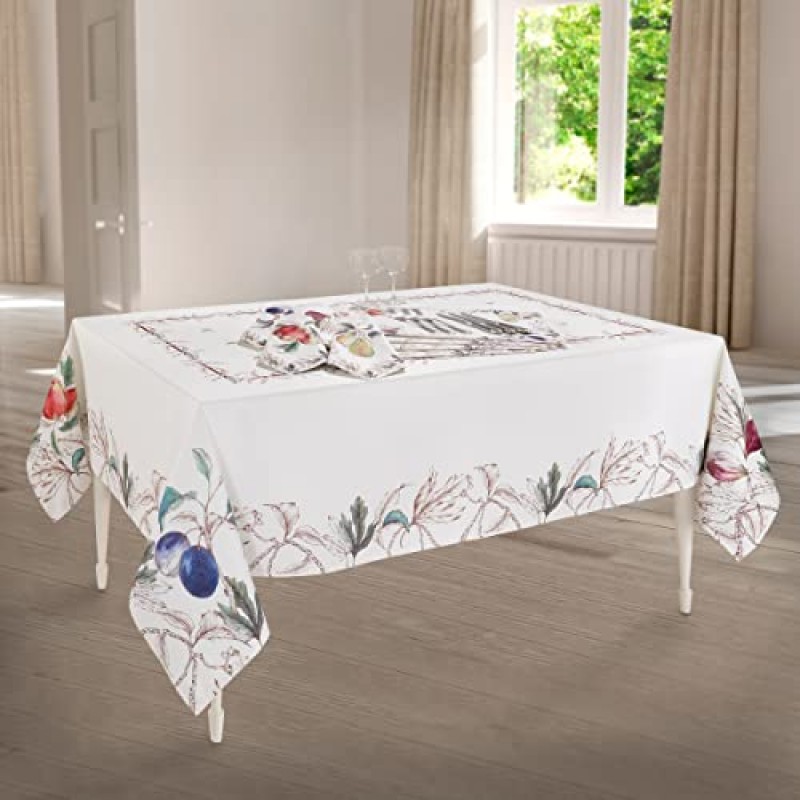 Avanti Linens Spode Portmeirion - 식탁보, 자연에서 영감을 받은 홈 데코(자연의 풍요로움, 60