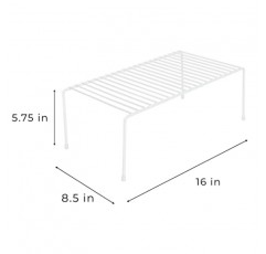 스마트 디자인 클래식 보관 선반 - 중형(8.5 x 13.25인치), 흰색 - 녹 방지 마감 처리 및 미끄럼 방지 다리가 있는 강철 식료품 저장실 정리함으로 집에서 쉽게 정리하고 보관할 수 있습니다.